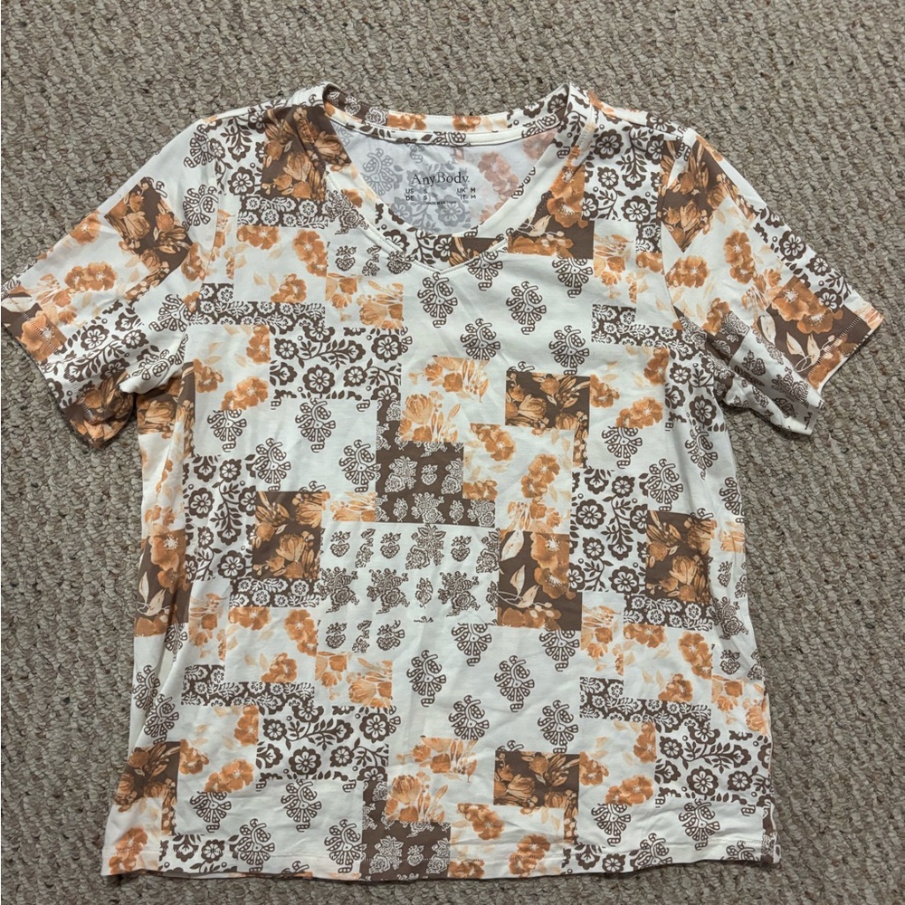 Anybody Patchwork Print Shirt